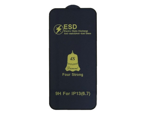 Захисне скло ESD 4S (anti-static) for iPhone 13 Pro Max/iPhone 14 Plus чорне тех. пак. mag-200000135268743866