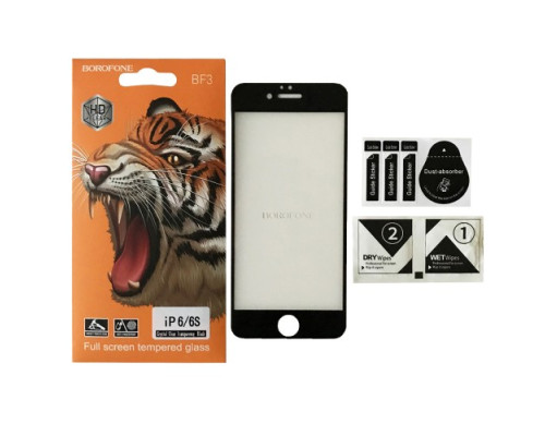 Захисне скло BOROFONE for iPhone 6/6S чорне mag-2000001358061131533