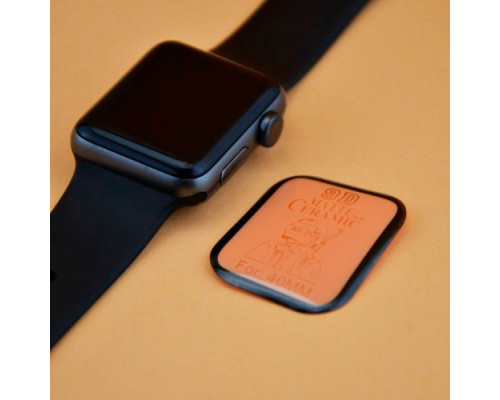 Захисне скло Ceramic MATTE for Apple Watch 7 41 mm чорне тех.пак. mag-200000138552459285