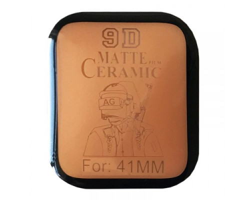 Захисне скло Ceramic MATTE for Apple Watch 7 41 mm чорне тех.пак. mag-200000138552459285