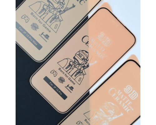 Захисне скло Ceramic MATTE for iPhone 12/12 Pro чорне тех. пак. mag-200000127162958901