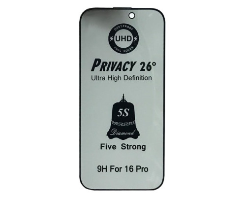 Захисне скло ESD PRIVACY GLASS for iPhone 16 Pro/iPhone 17 чорне тех пак mag-200000155695593478