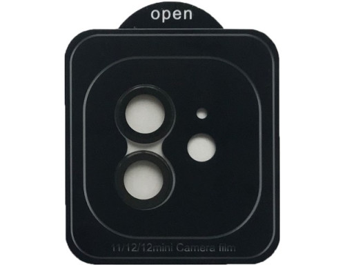 Захисне скло Camera METAL for iPhone 11/12/12 mini black mag-2000001557495142430