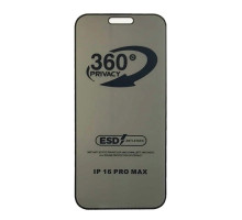 Захисне скло Privacy Anti-static 360° for iPhone 16 Pro Max тех.пак. mag-2000001604519137877
