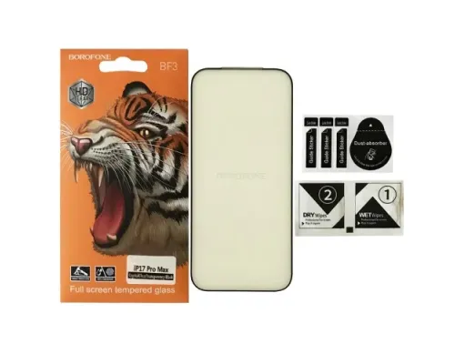 Захисне скло BOROFONE for iPhone 17 Pro Max чорне mag-2000001615911144997