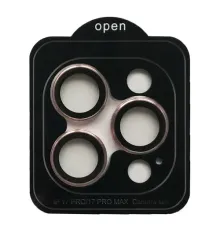 Захисне скло Camera METAL for iPhone 17 Pro / 17 Pro Max pink mag-2000001625446144553