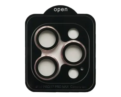 Захисне скло Camera METAL for iPhone 17 Pro / 17 Pro Max pink mag-2000001625446144553