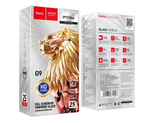 Захисне скло HOCO G9 Full screen HD for iPhone 15 Plus 20+5 mag-694200760728532857