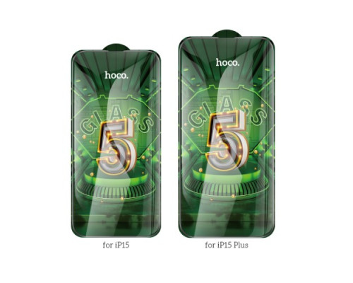 Захисне скло HOCO G12 Full screen HD 5D large arc for iPhone 15 Plus 20+5 mag-694200760736054003