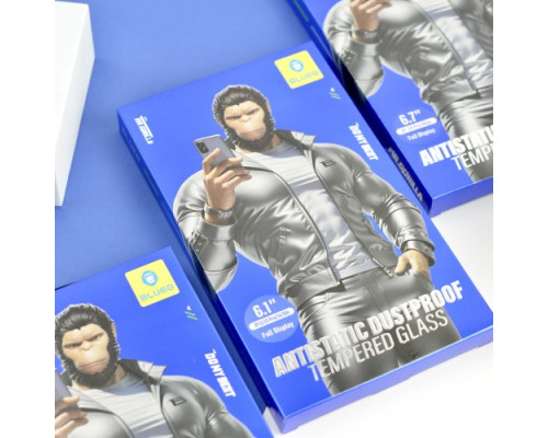 Захисне скло BLUEO Full Cover HD Glass Anti-Static PBJ1 for iPhone 13 /13 Pro /14/16e чорне mag-6934663700905140720