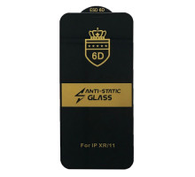 Захисне скло 6D Anti-static for iPhone XR/11 чорне тех. пак. mag-20000012505945940