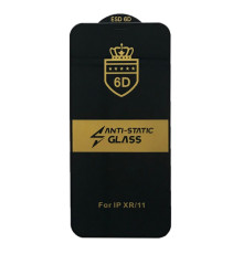 Захисне скло 6D Anti-static for iPhone XR/11 чорне тех. пак. mag-20000012505945940