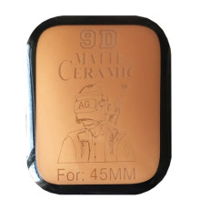 Захисне скло Ceramic MATTE for Apple Watch 7 45 mm чорне тех.пак. mag-2000001385531134966