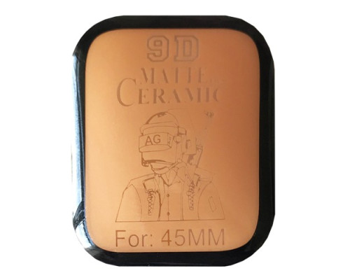 Захисне скло Ceramic MATTE for Apple Watch 7 45 mm чорне тех.пак. mag-2000001385531134966