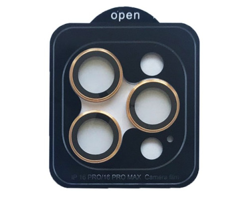 Захисне скло Camera METAL for iPhone 16 Pro / 16 Pro Max gold mag-2000001545539135456