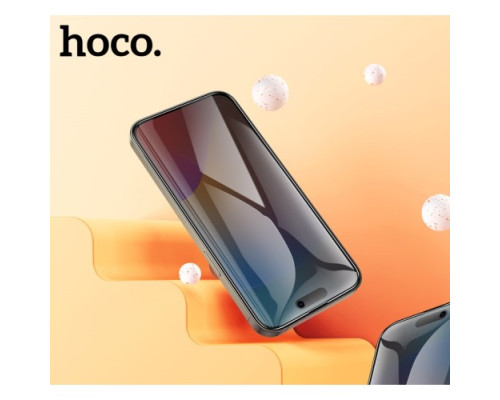 Захисне скло HOCO A12Pro Nano 3D full-screen Privacy protection tempered glass iPhone 15 Plus mag-694200760752034039