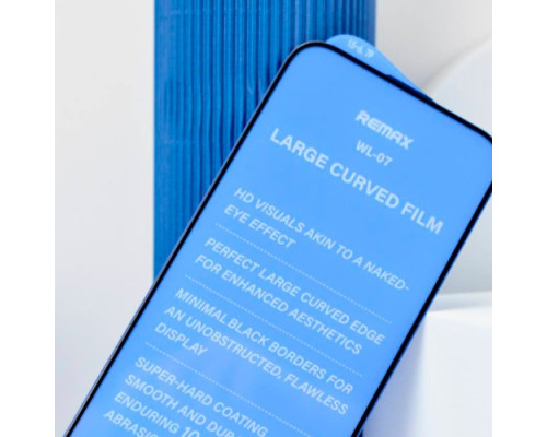 Захисне скло Remax WL-07 Future Large Curved Edge Series HD for iPhone 15 Pro Max чорне mag-695485122049758834