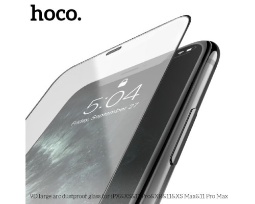 Захисне скло HOCO A34 9D Large Arc dustproof for iPhone X/Xs/11Pro Black mag-6931474793553133856