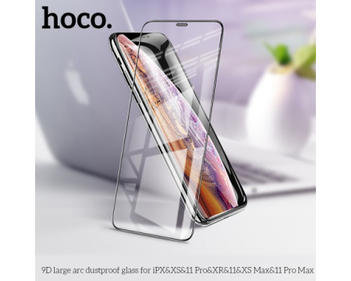 Захисне скло HOCO A34 9D Large Arc dustproof for iPhone X/Xs/11Pro Black mag-6931474793553133856