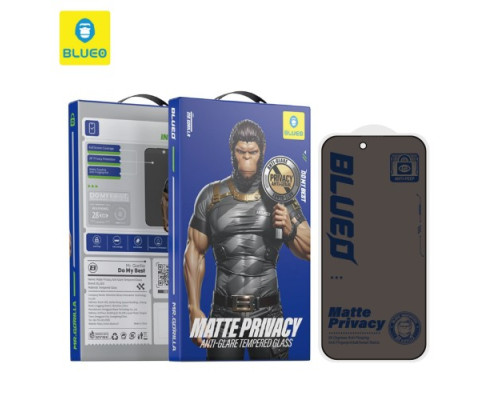 Захисне скло BLUEO Full Cover Anti-Peep Matte Glass (Privasy) for iPhone 15 Pro Max чорне mag-6934663736553140741