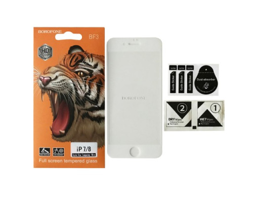 Захисне скло BOROFONE for iPhone 7/8 біле mag-2000001358115131535