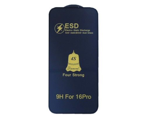 Захисне скло ESD 4S (anti-static) for iPhone 16 Pro/iPhone 17 чорне тех.пак. mag-2000001545720106273