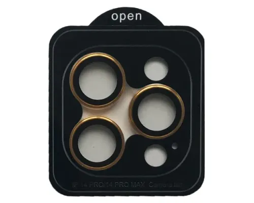 Захисне скло Camera METAL for iPhone 14 Pro/14 Pro Max gold mag-2000001557891145631