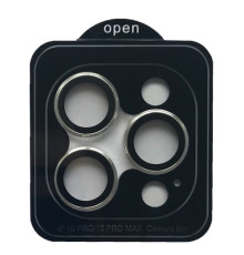 Захисне скло Camera METAL for iPhone 15 Pro / 15 Pro Max silver mag-200000155808955133