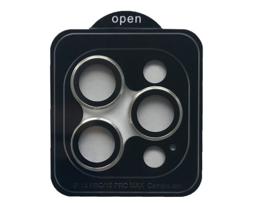 Захисне скло Camera METAL for iPhone 15 Pro / 15 Pro Max silver mag-200000155808955133