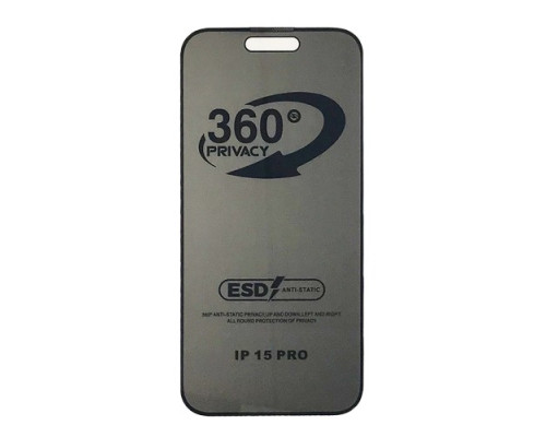 Захисне скло Privacy Anti-static 360° for iPhone 15 Pro тех.пак. mag-2000001604533137879