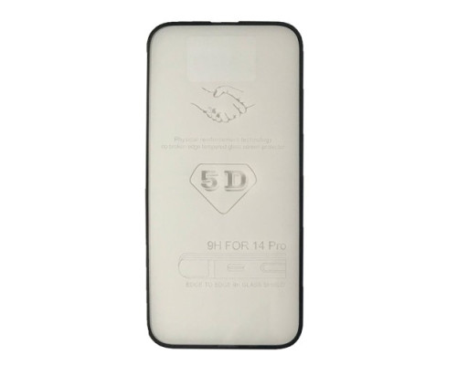 Захисне скло 5D Strong for iPhone 14 Pro чорне тех. пак. mag-200000139870846168