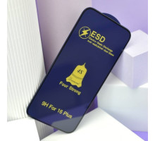 Захисне скло ESD 4S (anti-static) for iPhone 16 Plus чорне тех.пак. mag-2000001545737106274