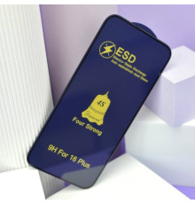 Захисне скло ESD 4S (anti-static) for iPhone 16 Plus чорне тех.пак. mag-2000001545737106274