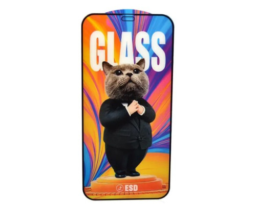 Захисне скло Mr Cat ESD (Anti-static) for iPhone 12 /12 Pro чорне (Акція 20+5) тех пак mag-200000143232739389