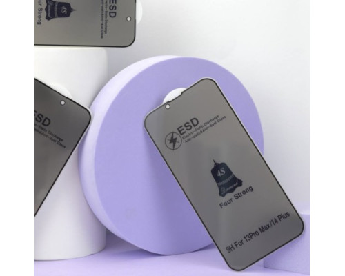 Захисне скло ESD PRIVACY GLASS for iPhone 14/ 13 /13 Pro чорне тех пак mag-200000142734789198
