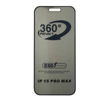 Захисне скло Privacy Anti-static 360° for iPhone 15 Pro Max тех.пак. mag-2000001604540137880