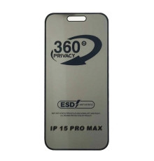 Захисне скло Privacy Anti-static 360° for iPhone 15 Pro Max тех.пак. mag-2000001604540137880