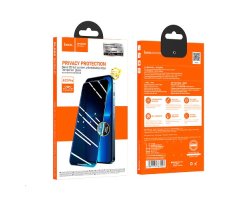 Захисне скло HOCO A12Pro Nano 3D full-screen Privacy protection iP14 Pro Max mag-6931474779670142408