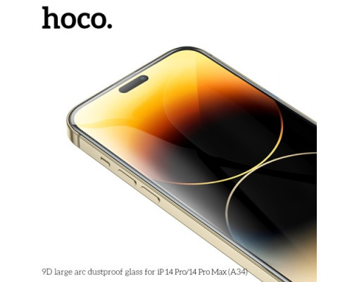 Захисне скло HOCO A34 9D Large Arc dustproof for iPhone 14 Pro Max Black mag-6931474793638133858
