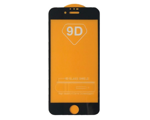 Захисне скло 9D iPhone 6 чорне тех пак mag-200000120886122811