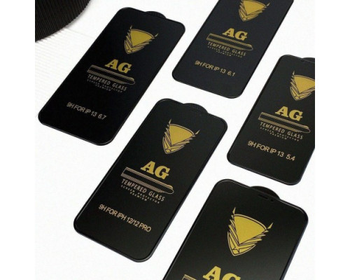 Захисне скло OG Matte iPhone 13 Pro Max/ 14 Plus black тех упаковка mag-2000001363737100920