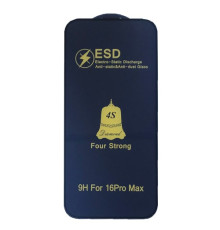 Захисне скло ESD 4S (anti-static) for iPhone 16 Pro Max чорне тех.пак. mag-2000001545744106275