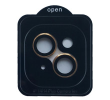 Захисне скло Camera METAL for iPhone 14/14 Plus gold mag-2000001557976142720