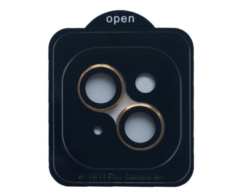 Захисне скло Camera METAL for iPhone 14/14 Plus gold mag-2000001557976142720