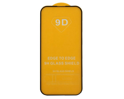 Захисне скло 9D iPhone 16/15 чорне тех пак mag-2000001575239140618