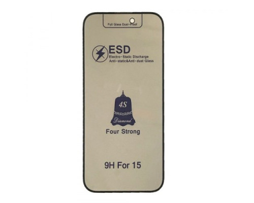 Захисне скло ESD PRIVACY GLASS for iPhone 15/16 чорне тех пак mag-200000152571530005