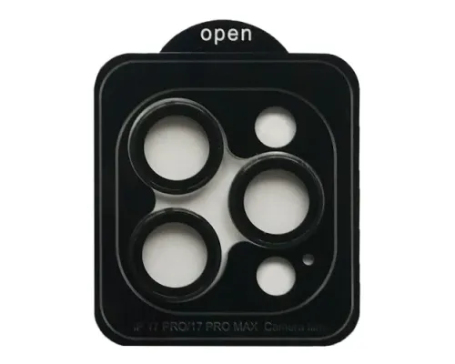 Захисне скло Camera METAL for iPhone 17 Pro / 17 Pro Max black mag-2000001625385144547