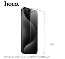 Захисне скло HOCO A34 9D Large Arc dustproof for iPhone 16 Pro Max Black mag-6942007635905140554