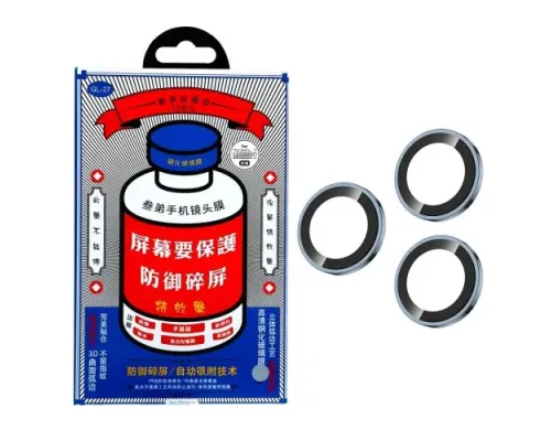 Захисне скло на камеру Remax GL-27 3D Series Original Shield Lens iPhone 15Pro/15Pro Max(3pcs)blue mag-6954851246305146650