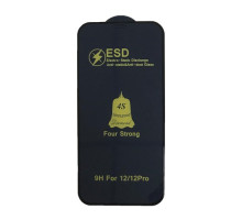 Захисне скло ESD 4S (anti-static) for iPhone 12 /12 Pro чорне тех. пак. mag-200000135258843856